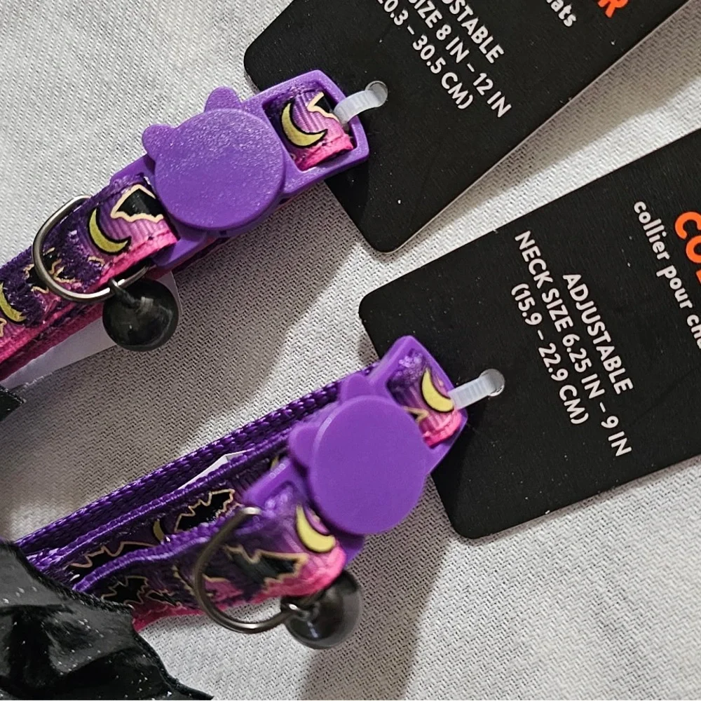 Thrills & Chills Glow In The Dark Bat Kitten/Cat Collar